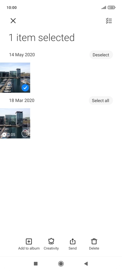 Press the select all icon.