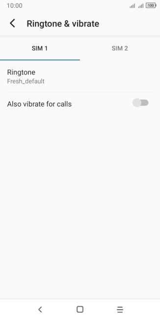 Press the required SIM.