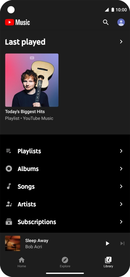 Press the required category and go to the required audio file.
