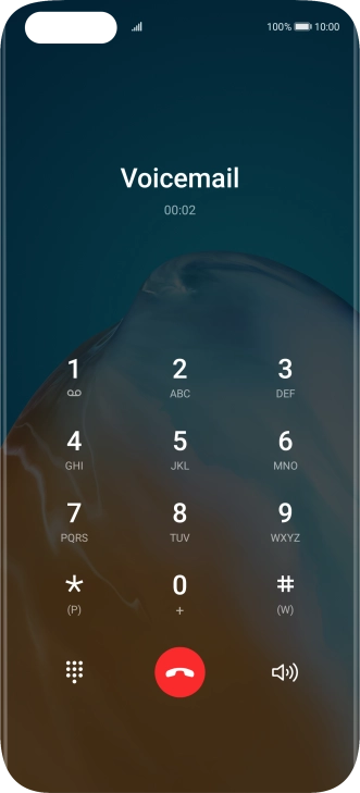 Press the end call icon.