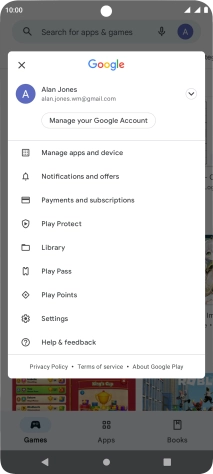 Press Manage apps and device.