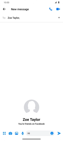 Write the required message and press the send icon.