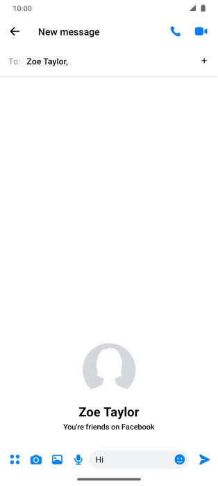 Write the required message and press the send icon.