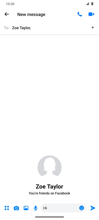 Write the required message and press the send icon.