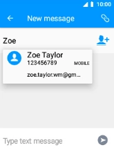 Select the required contact.