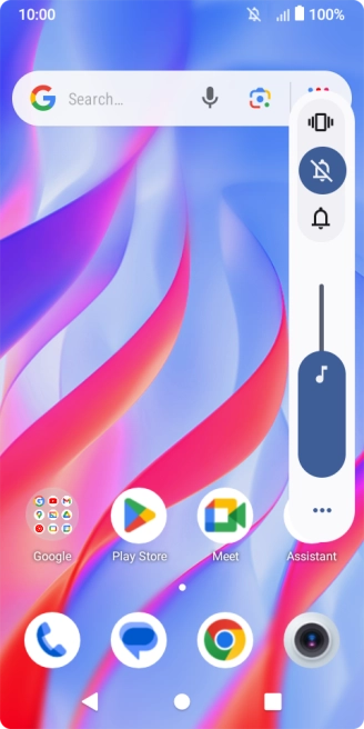 Press the sound icon to turn off silent mode.