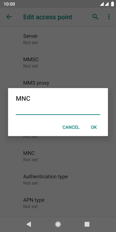 Key in 15 and press OK.