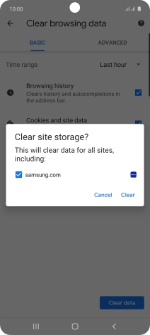 Press Clear.