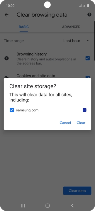 Press Clear.