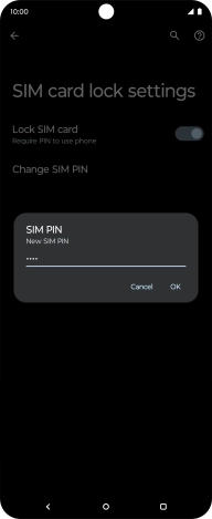 Key in a new four-digit PIN and press OK.