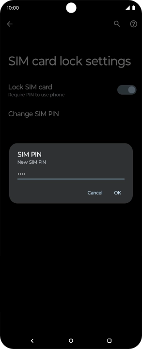 Key in a new four-digit PIN and press OK.