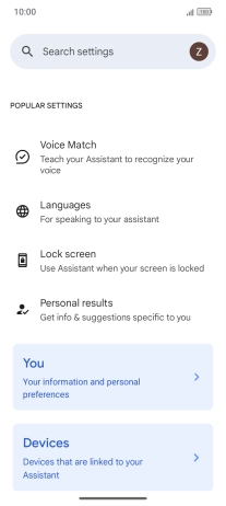 Press Voice Match.