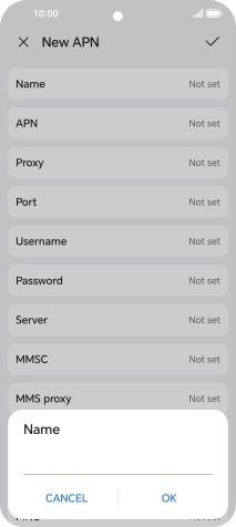 Key in Vodafone MMS and press OK.