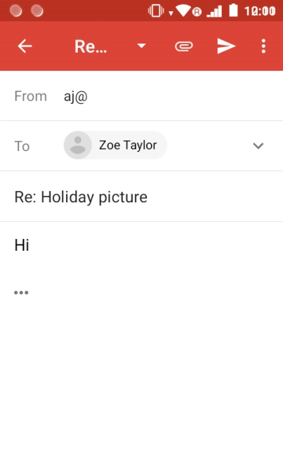 Write the required text and press the send icon.