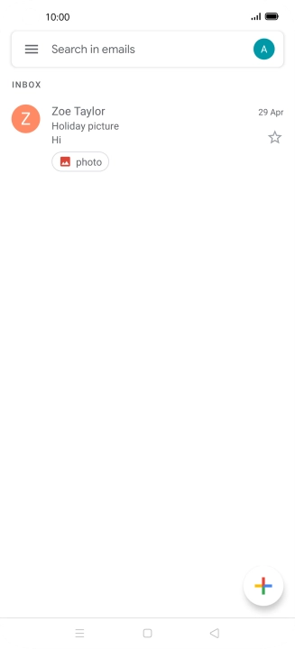 Press the new email message icon.