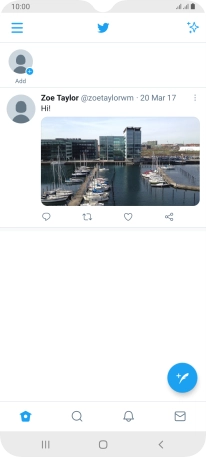Press the new tweet icon.
