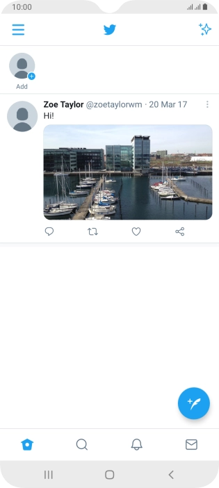 Press the new tweet icon.