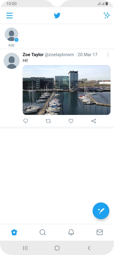 Press the new tweet icon.