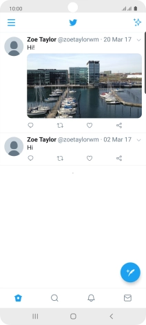 Press the new tweet icon.
