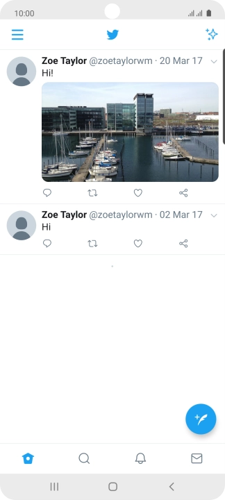 Press the new tweet icon.