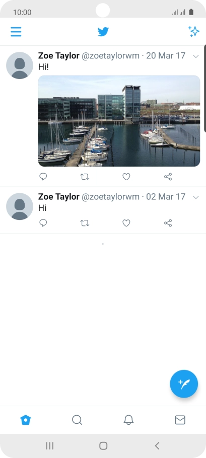 Press the new tweet icon.
