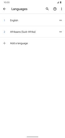 To select the new language as the default language, press the move icon next to the required language and drag it to the top of the list.