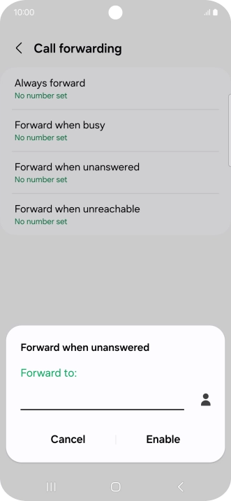 Key in +447836121121 and press Enable.