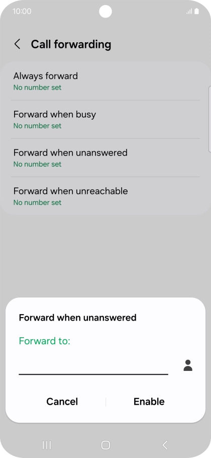 Key in +447836121121 and press Enable.