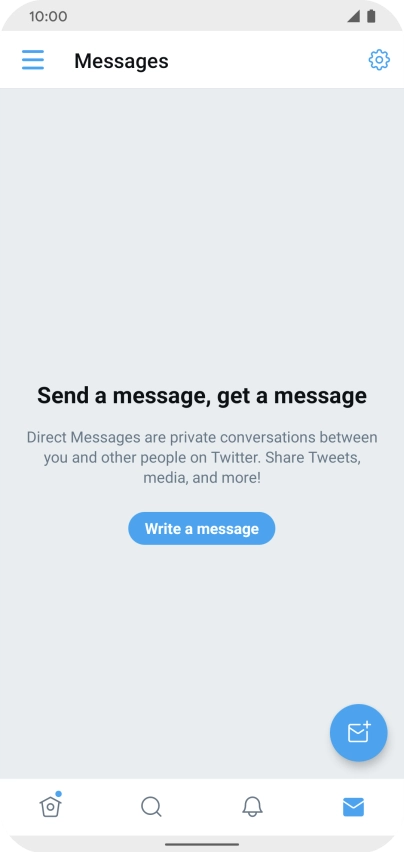 Press the new message icon.