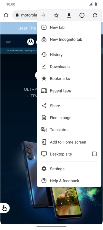Press the star to add the bookmark.