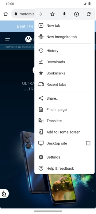 Press the star to add the bookmark.