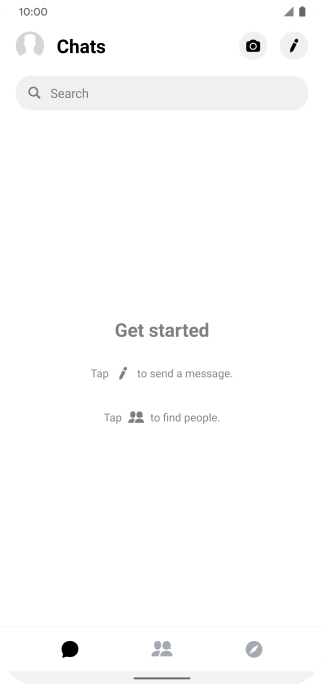 Press the new message icon.