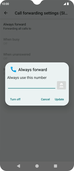 Press Turn off.