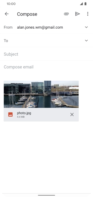 Press To and key in the first letters of the recipient's name.