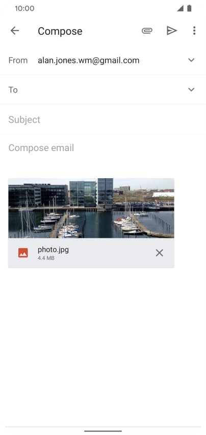 Press To and key in the first letters of the recipient's name.