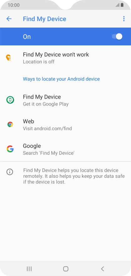 Press the Home key to return to the home screen.