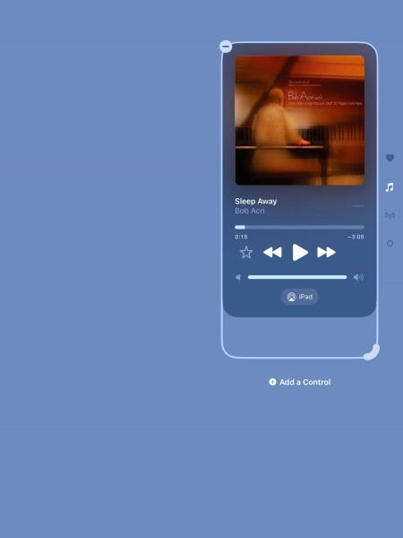 Press the remove icon on the required function to remove it from Control Centre.