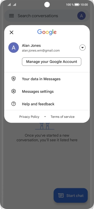 Press Messages settings.