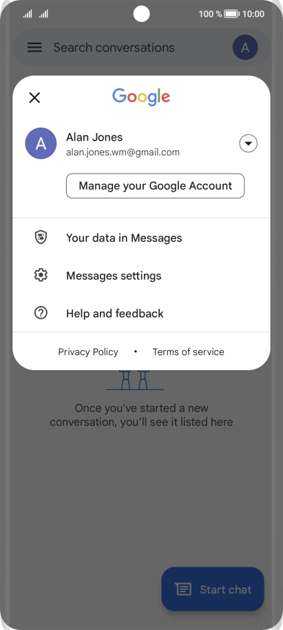 Press Messages settings.