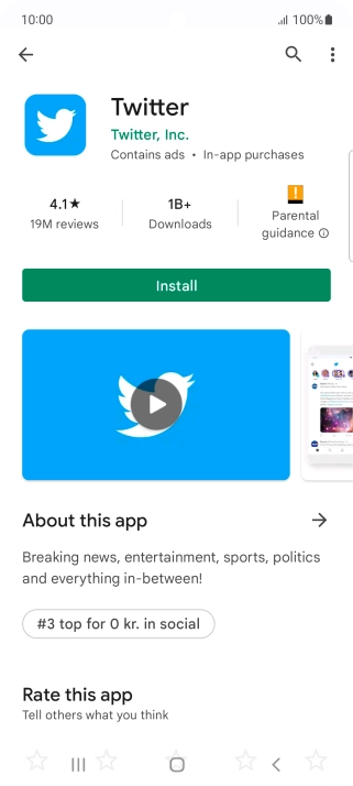 Press Install and follow the instructions on the screen to install the app.