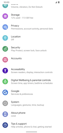 Press About phone.