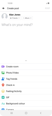 Press the text input field and key in the required text.