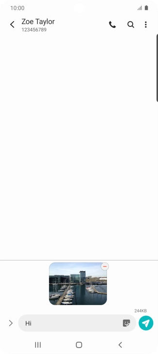 Press the send icon.