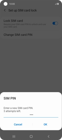 Key in a new four-digit PIN and press OK.