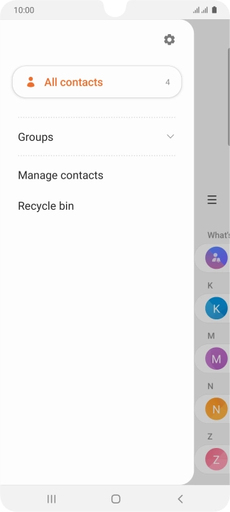 Press Manage contacts.