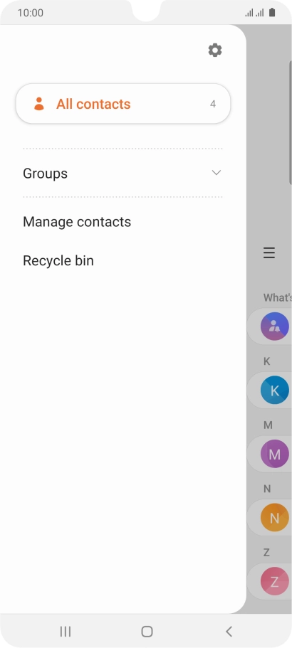 Press Manage contacts.