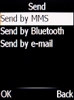 Select Send by MMS.