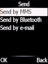 Select Send by MMS.