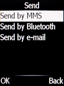 Select Send by MMS.