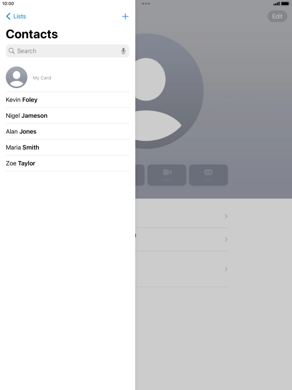 Press the new contact icon.